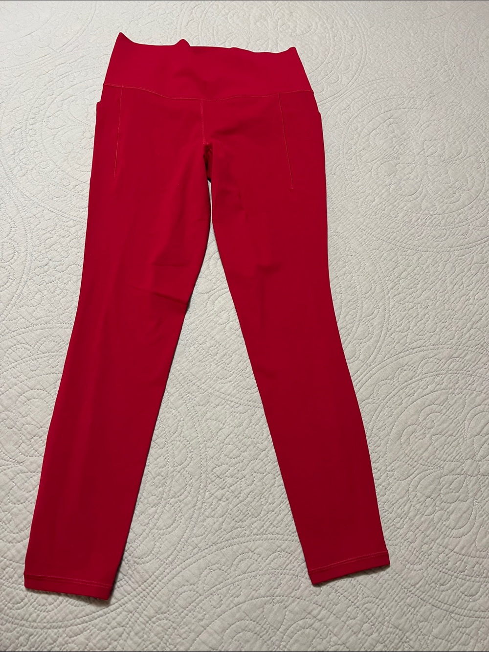 Athleta Red High-Waist Leggings